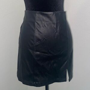 Aeropostale Black Faux Leather Mini Skirt